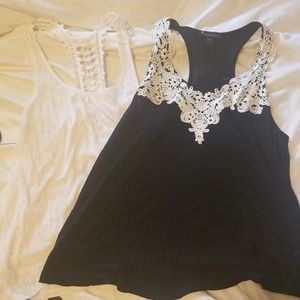 Lot of 2 Lace razor back tank